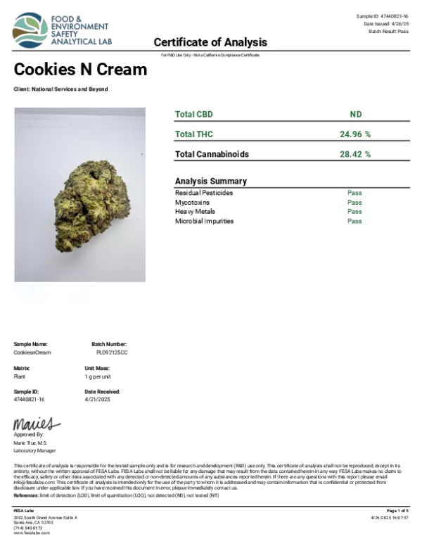 Cookies N Cream 1/4 LB - 1 LB - Image 9