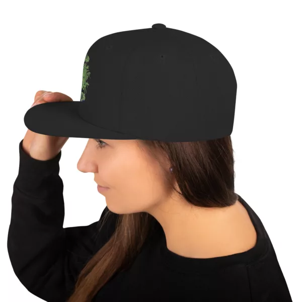 Trapgods Logo Snapback Hat – Black - Image 4