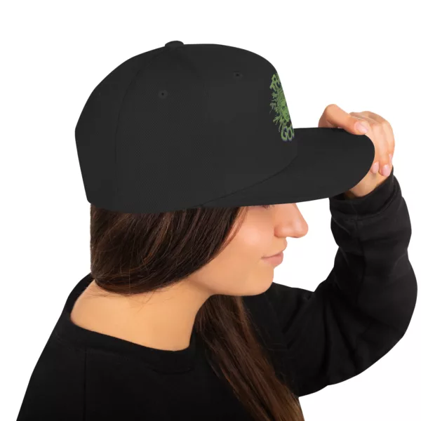 Trapgods Logo Snapback Hat – Black - Image 5